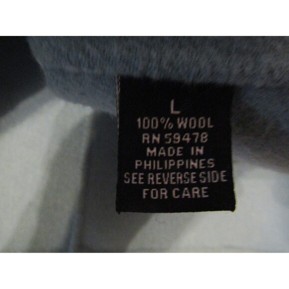 Carole Little Jacket Periwinkle Blue 100% Wool Button Front Pockets Size L - Picture 9 of 9